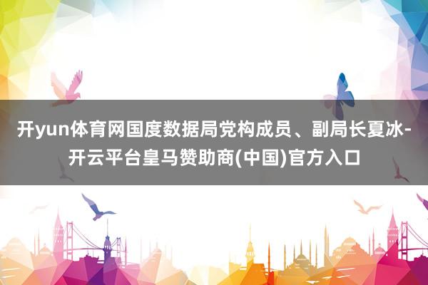 开yun体育网国度数据局党构成员、副局长夏冰-开云平台皇马赞助商(中国)官方入口