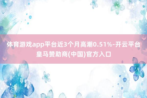 体育游戏app平台近3个月高潮0.51%-开云平台皇马赞助商(中国)官方入口